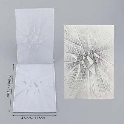 Briartw 3D Embossing Folder for Card Making Adding Textured Detail to Paper Crafting 6.3x4.5inch Clear Texture Plate Perfect for Heavyweight Cardstock (≥250gsm/92lb),Brilliant Light Texture Template - color: Brilliant Light
