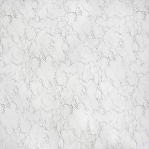 VViViD Matte Carrara White Marble Natural Texture Architectural Vinyl Sheet Film Roll (48 Inch x 100ft Full Roll) - size: 48" x 100ft Full Roll