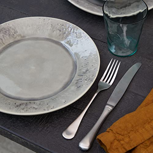 Costa Nova 5-Piece Silverware Service for 1 - Antigo Collection, Brushed Finish | Stainless Steel Cutlery | Dishwasher Safe Flatware | Restaurant Quality Dinnerware