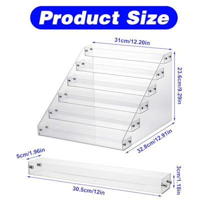6 Tier Clear Acrylic Display Shelf, Risers Display Stands,Perfume Organizer,Cupcake Stand,Tiered Display Stand,Sticker Display, Card Stands For Display, Card Display Stand, Figure Display, Spice Rack