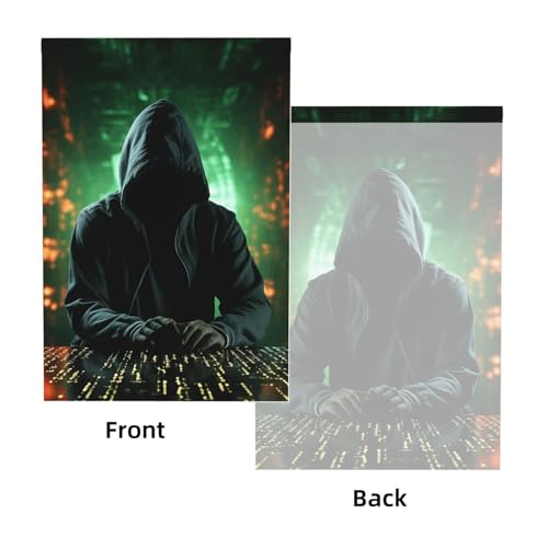 Hacker Attack Backdrop Background for Photography 5x7ft Photobooth Professional Photo Backdrop Curtains Video Photography Studio Photo Backgrounds Banner Booth Background Screen Parties - color: Hacker Attack