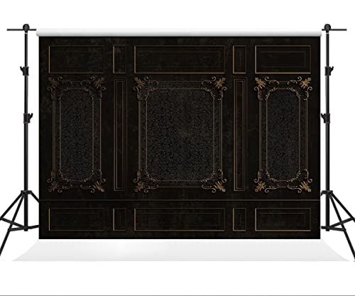 Kate 7×5ft Black Vintage Backdrop Photography Interior Abstract Background Photo Studio Props for Photographer Pictures Video - size: 7×5ft