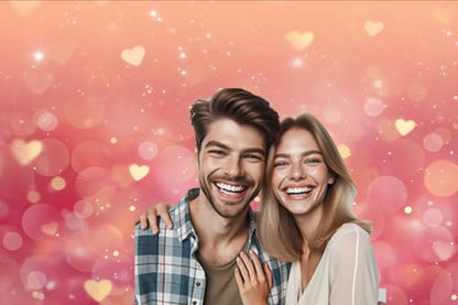6 x 4 ft Valentine's Day Pink Glitter Heart Banner Backdrop Valentine Day Party Wedding Baby Shower Photo Backdrop Sweet Female Birthday Girls Lovers Portraits Photo Studio - color: Pink1, size: 6x4ft
