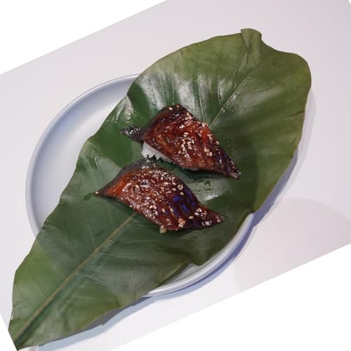 Rainlily Wen Sushi Plate Decoration Green Leaf Real Leaves Big Leaf Houpoea officinalis Leaves Party Decoration (40, Green)