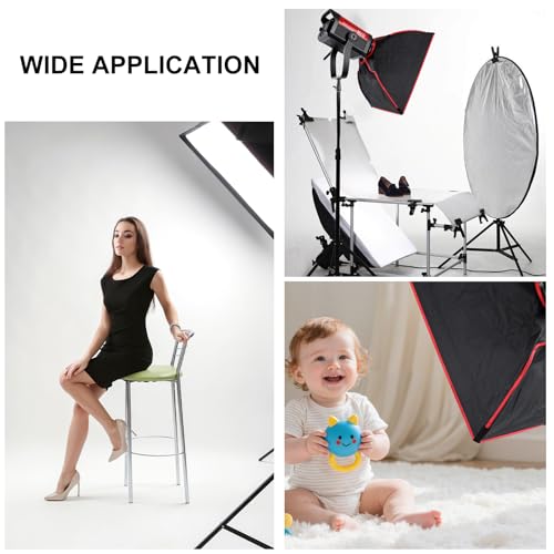 GVM Portable Square Softbox 40 * 40cm with Grid Diffuser Fast-Setup Bowens Mount Softbox Compact Photography Lighting Softbox for Photography Shooting Continuous Light Monolight Strobe Flash - size: 4040H