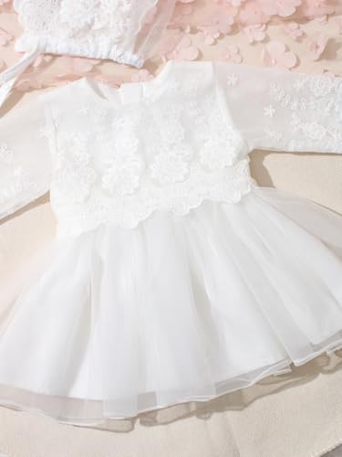 Ylsteed Newborn Photography Outfits Girls Newborn Photography Props Baby Girls Lace Romper with Tulle Skirt Infant Photo Shoot Outfits Photo Props - color: 2699-White