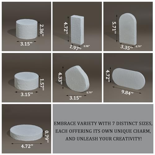 7PCS Photography Props Original Design Product, Photo Background Stone for Cosmetics, Fragrance and Jewelry, MDAOCRY