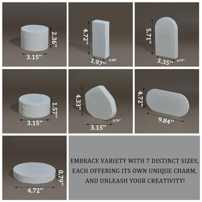 7PCS Photography Props Original Design Product, Photo Background Stone for Cosmetics, Fragrance and Jewelry, MDAOCRY
