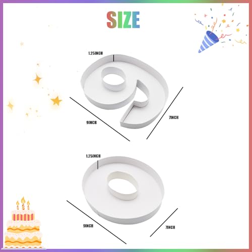 Charcuterie Cardboard Number Fillable Shaped Treat Decorative Box Anniversary Birthday Table Centerpiece (60&90 Style, 9inch) - size: 9inch, style: 60&90 Style