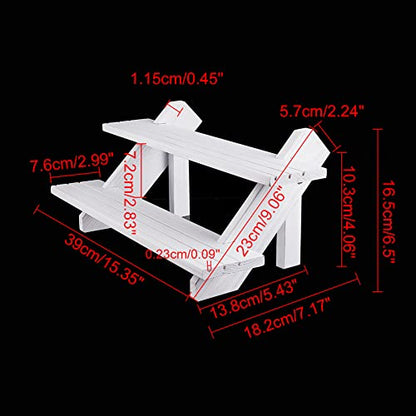 NBEADS 2-Tier Retail Earring Display Riser, White Earring Ring Holder Detachable Wood Retail Jewelry Card Display Stand with Groove for Crafts Jewelry Storage Display Collection, 15.3x7.17x6.5 - color: 2-Tier White