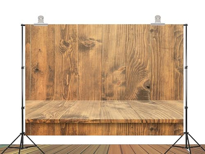 15x10ft Fabric Dark Walnut Wood Panel Backdrop Rustic Table Surface Background for Farmhouse Product Displays Party Decorations Banner Photo Booth Props Tapestry - size: 15x10ft