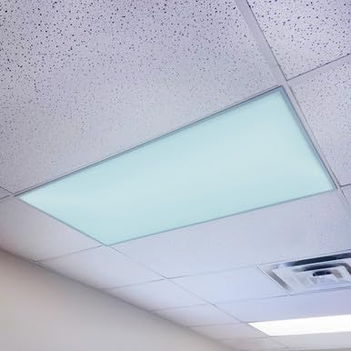 OCTO LIGHTS Magnetic Light Covers for Ceiling Lights Classroom Fluorescent Light Covers Solid Light Blue 2x4 Ceiling Light Cover for Classroom Lights, Office, and Medical Spaces (Pack of 1) - color: Light Blue