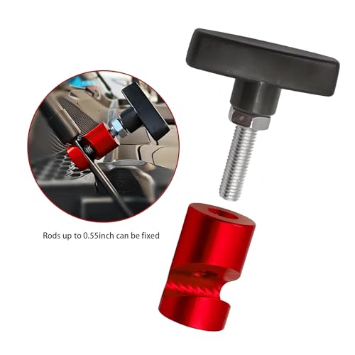 UGSHY 1 PC M12 x 1.25 Car Modification Hood Prop Accessories, Metal Anti-Pinch Vehicle Hood Prop Tool, Universal Automotive Hood Trunk Tailgate Lift Support Holder for Truck SUV Car (Red) - color: Red