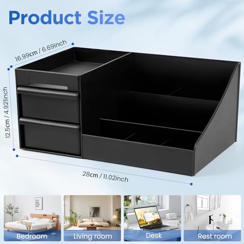 EXIN DECHEN Cologne Organizer for Men,Cologne Stand,Organizador de Perfumes,Estante Para Perfumes,Dresser Organizer Countertop,Mens Bedroom Essentials,Room Decor for Mens,Gifts for Men - color: BLACK