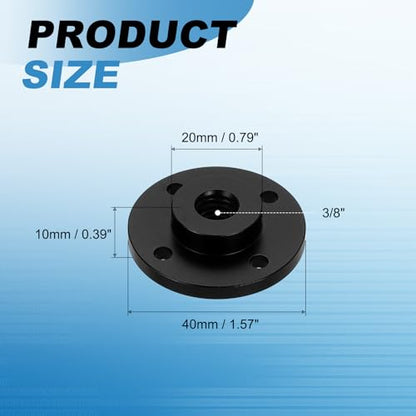 PATIKIL 3/8" Thread Tripod Adapter Holder 20mm Dia, 2Pcs Aluminum Alloy Flange Wall Mount Tripod Mount Plate with Screw for Magic Arm Monitor Light Flash DSLR Camera - size: 3/8" x 40mm