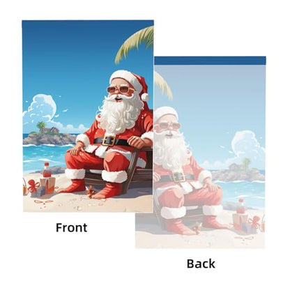 Santa Claus at Beach Backdrop Background for Photography 5x7ft Photobooth Professional Photo Backdrop Curtains Video Photography Studio Photo Backgrounds Banner Booth Background Screen Parties - color: Santa Claus At Beach
