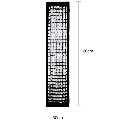 Godox 12"x47" / 30x120cm Softbox, Grid Strip Softbox, Bowens Mount Softbox for Photo Studio Flash Compatible Godox VL150II VL300II SL60W SL60IID SK400II DP400III DP600III QT600III (FW 30x120(1PCS)) - color: FW 30x120(1PCS)