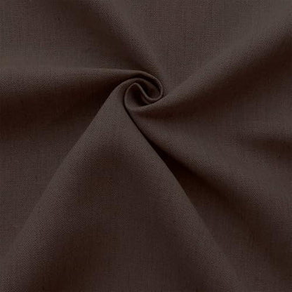 Barcelonetta | Linen Fabric | Natural Linen Cloth | Embroidery, Sewing | Soft, Breathable | 55" Wide | 70% Linen, 30% Rayon | Hemp, Jute, Needlework, Lining (Brown, 1 Yard) - color: Brown, size: 1 Yard