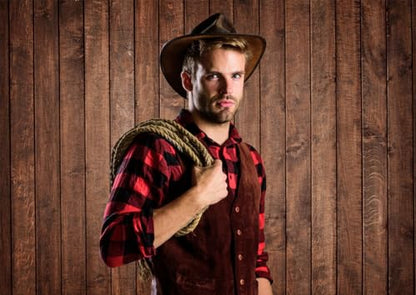 7X5FT Brown Wood Backdrop Photographers Thin Vinyl Brown Retro Wood Wall Background Cloth Seamless DH-278 - size: 7X5FT