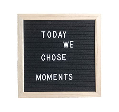 Felt Board Felt Letter Board, 10 x 10 inch Message Board Word Board Letter Board Sign Bulletin Board Letters, Pregnancy Announcements Baby Announcement Sign, Valentines Day Gifts for Her Letterboard - color: Black