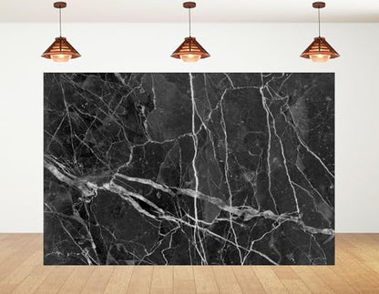 4x4ft Black Marble Texture Backdrop White Vein Photography Background for Minimalist Party Wedding Events Decorations Tapestry Photo Booth Props - size: 4x4ft