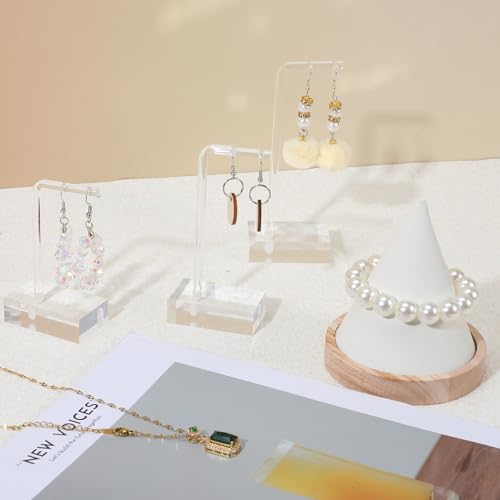 3Pcs Earring Display for Vendors Show, Acrylic Earring Holder Hanger for Women, Earrings Display Stand for selling Photo, Home, Gift Shops