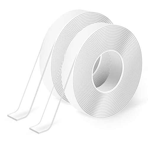 Art3d Nano Double-Sided Adhesive Tape, Multipurpose Tape for Carpet Mats/Paste Items/Photos Frames/Craft Wall Mounting - size: 1/24" x 1/2" x 10'