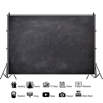 Renaiss 10x7ft Blank Blackboard Backdrop for Photoshoot Man Woman Portrait DIY Chalkboard Photography Background Back To School Banner School Season Photo Booth Props Wedding Teachers` Day Party Decor - size: 10x7ft