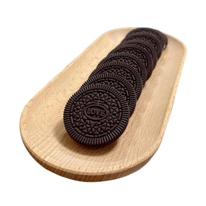 9Pcs Realistic Artificial Cookies Fake Biscuits Fake Chocolate Dessert Crackers Food Model Photography Prop for Home Kitchen Party Shop Display Decoration (Chocolate)