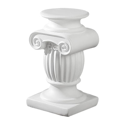 Mini Nordic Resin Roman Column, Greek Sculptural Angel Display, Photo Props, Candle Holder, Sketching Art Teaching Tools (Ionic B (White) - 8.2cm) - color: Ionic B (White) - 8.2cm