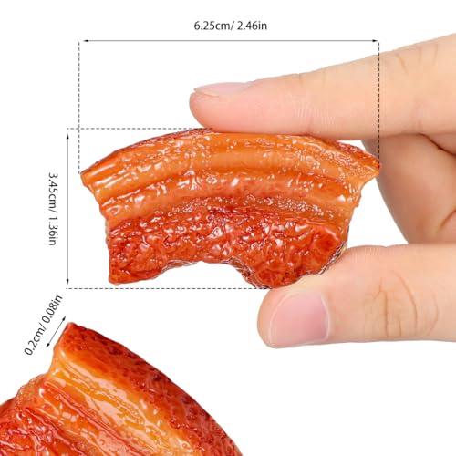 Vaguelly 5pcs Realistic Food Props Meat Model Simulation Bacon Toy Lifelike Decoration