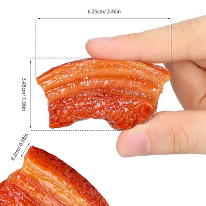 Vaguelly 5pcs Realistic Food Props Meat Model Simulation Bacon Toy Lifelike Decoration