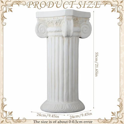 1 Pack 21.7 Inches Roman Column Pedestal Pillar Classical Wedding Greek Pillar for Indoor Outdoor Garden Birthday Party Decor or Display Pedestal Stand for Plants and Sculptures (Simple) - style: Simple
