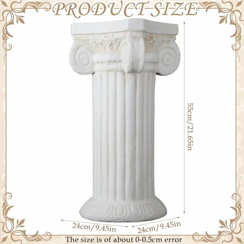 1 Pack 21.7 Inches Roman Column Pedestal Pillar Classical Wedding Greek Pillar for Indoor Outdoor Garden Birthday Party Decor or Display Pedestal Stand for Plants and Sculptures (Simple) - style: Simple