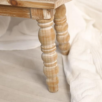 dwellington Wooden Bathroom Wood Foot Stool for Adults Kids, Bedside Step Planter Stool for Kitchen(Natural) - color: Natural