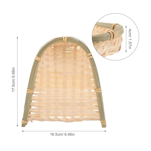 Gatuida Woven Dustpan Wall Decoration Handmade Weaving Craft Rustic Hanging Ornament for Home Décor and Photography Background Props