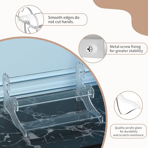 3-Tier Acrylic Display Shelf for Perfume Organizer, Cupcake Stand, Collectible Figures - Clear Fragrance Rack, Dessert Tower