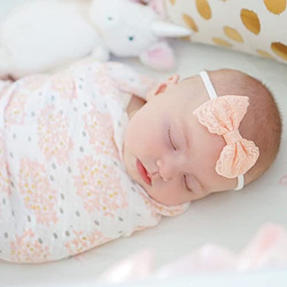 SwaddleDesigns Cotton Muslin Swaddle Blankets, Set of 4, Receiving Blankets for Baby Boys & Girls, Best Shower Gift, 46x46 inches, Pink Floral - color: Pink Floral