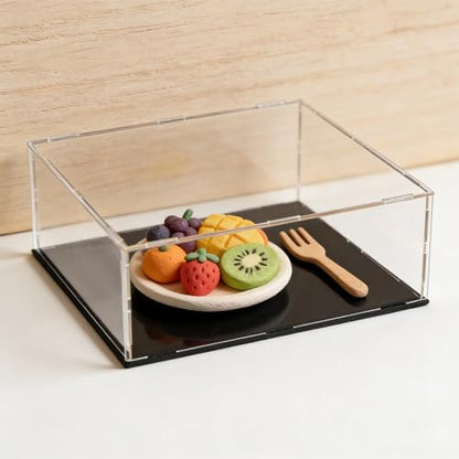 uxcell Acrylic Clear Display Case Box Dustproof Protection Showcase Cube Collectibles Show Box 9.8x9.8x3.9inch - size: 9.8x9.8x3.9 inch