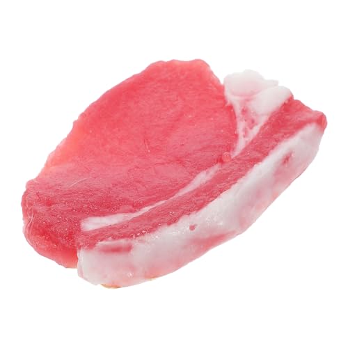 LUOZZY 2pcs Realistic Fake Pork Slices Model Fresh Meat Display for Restaurant Kitchen Decoration Table Cabinet Props Photography and Food Styling