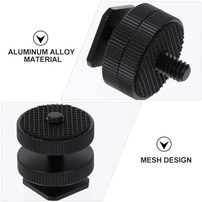 ARTIBETTER Hot Shoe Mount Adapter 1/4 Inch Tripod Screw Adapter for Camera Flash Led Light Microphone Compatible with DSLR Photography Accessories Set of 3