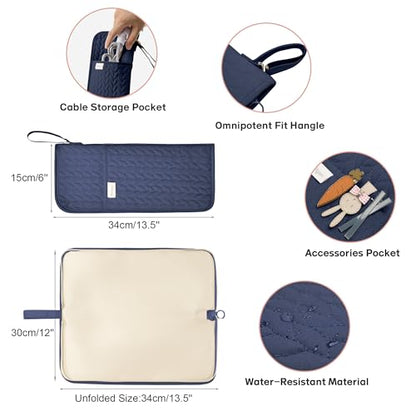 KarSyon Hot Tools Organizer Heat Resistant Mat Case Hair Tools Holder Travel Bag Portable Hair Styling Tools Cover Pouch for Curling Iron,Flat Iron,Hair Straightener (Blue) - color: Blue