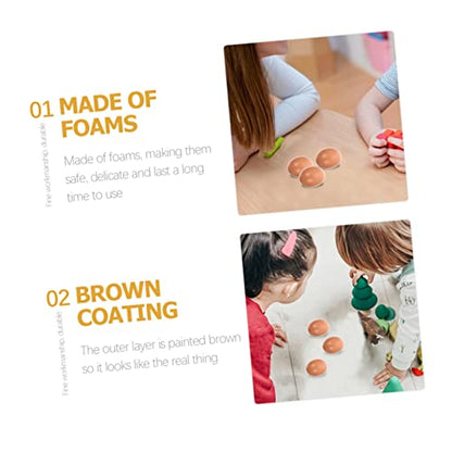 6pcs Fake Eggs for Crafting Artificial Eggs for Easter Decor and Home Styling for Festivals and Photography Props