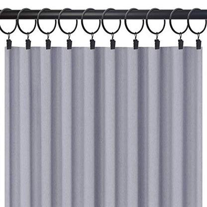 WeeksEight 20 Pack Black Curtain Rings with Clips, Curtain Hooks Hangers Clip Rings for Hanging Drapes Bows Hat, Drapery Rings 1.77 in I D, Fits up to 1.5 in Diameter Curtain Rod. - color: Black, size: 1.7" I D Set of 20