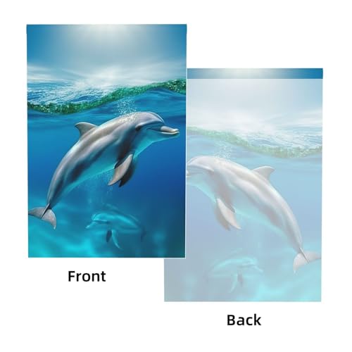 Swimming Dolphin in Blue Sea Backdrop Background for Photography 5x7ft Photobooth Professional Photo Backdrop Curtains Video Photography Studio Photo Backgrounds Banner Booth Background Screen Parties - color: Swimming Dolphin In Blue Sea