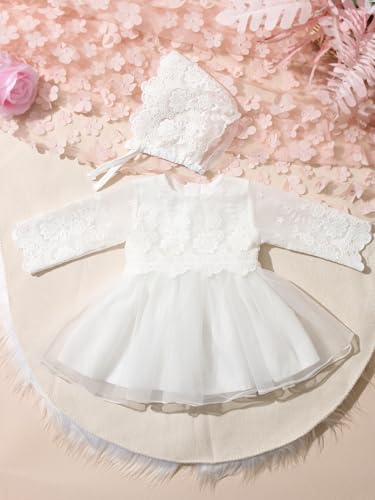 Ylsteed Newborn Photography Outfits Girls Newborn Photography Props Baby Girls Lace Romper with Tulle Skirt Infant Photo Shoot Outfits Photo Props - color: 2699-White