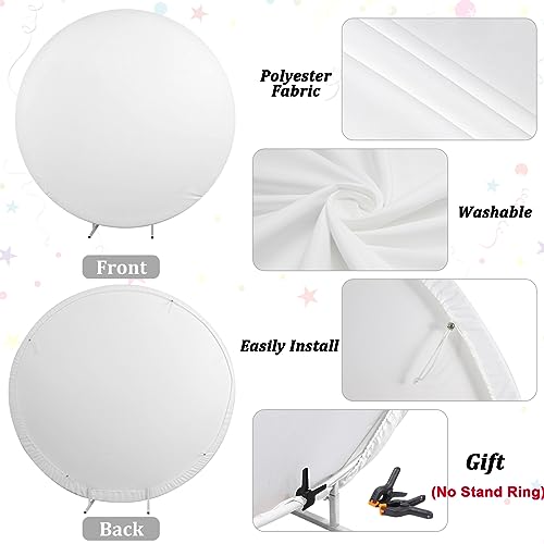 Renaiss 3x3ft Ice Freeze Castle Round Backdrop Cover Winter Wonderland Circle Photography Background Ice Snow World Snowflake Princess Girl Baby Shower Birthday Party Decor Arch Photo Booth Props - size: Diameter 3 ft