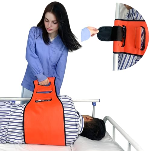 Transfer Sling, Lift Assist Gait Belts for Seniors, Transfer Belt for Elderly and Disabled, Bed Assist Mobility Belt for Patient Care - color: 01orange
