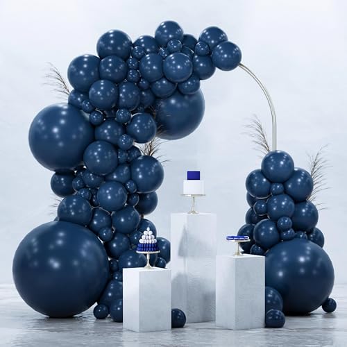 PartyWoo Navy Blue Balloons 99pcs Different Sizes of 36 18 12 10 5 Inch Dark Blue Balloon Arch Kit Garland for Graduation Wedding Sports Theme Boy Baby Shower Men Birthday Party Decorations Blue-Y72 - color: Blue-y72