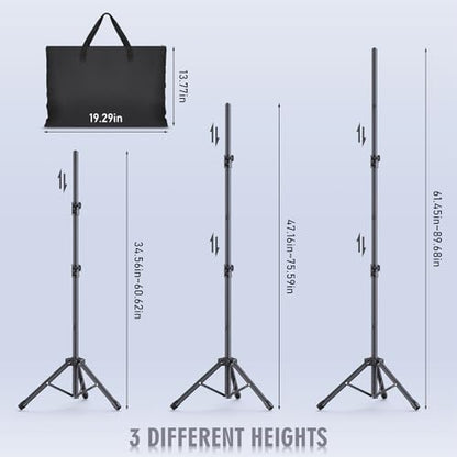 Backdrop Stand Kit - 6 Widths, 10x7.5ft Adjustable Background Stand for Parties & Studio Photography - size: 10x7.5ft